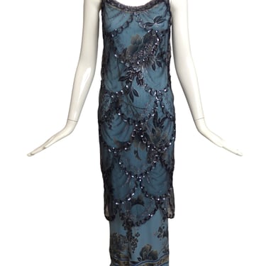 LEONARD- AS IS 1998 Sequin Lace &amp; Silk Gown, Size 2