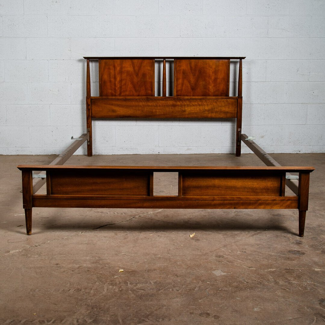 Mid Century Modern Headboard Bed Frame Dixie Full Queen Sz | Midcentury ...