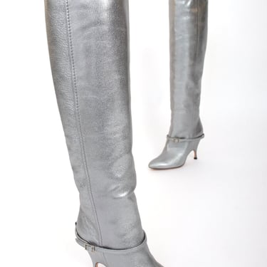 Alchimia Di Ballin Silver Knee High Boots