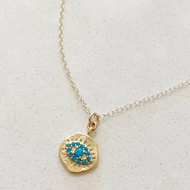 Turquoise Eye Charm Necklace