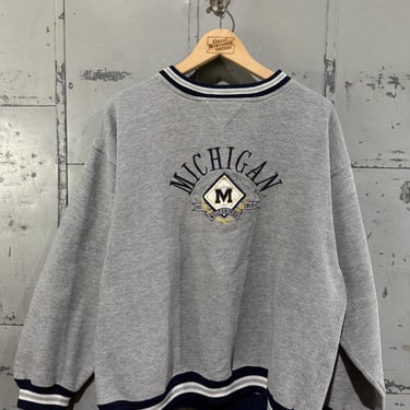 Vintage 90's Michigan Wolverines College Crewneck Sweatshirt 