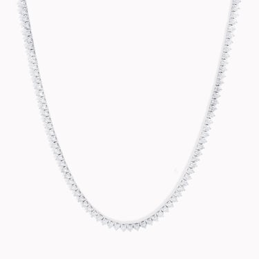 White Gold Triad Diamond Tennis Necklace 6.0ct