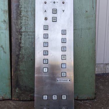 Vintage Elevator Control Panel