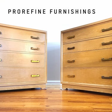 Mid Century Pair of Oversized Nightstands by Davis 