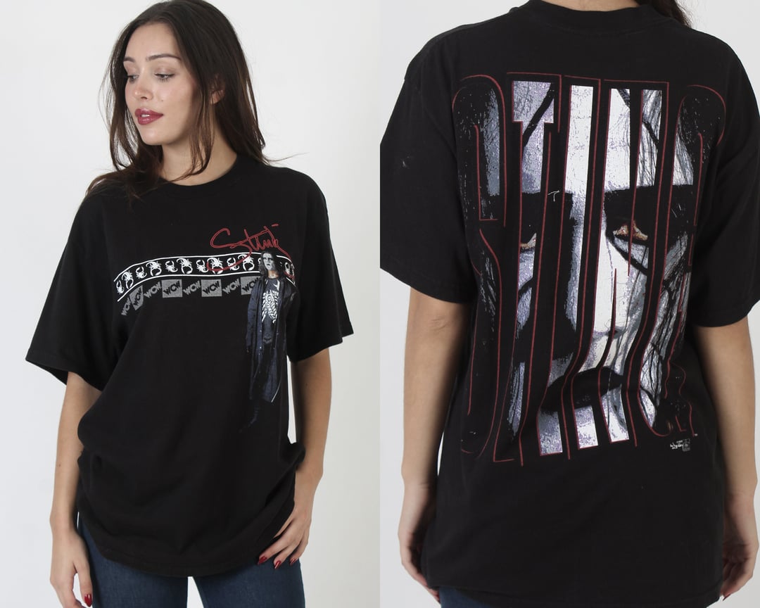 1999 Sting WCW Wrestling T Shirt, Double Sided All Over