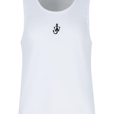 Jw Anderson 'Anchor' White Cotton Tank Top Men