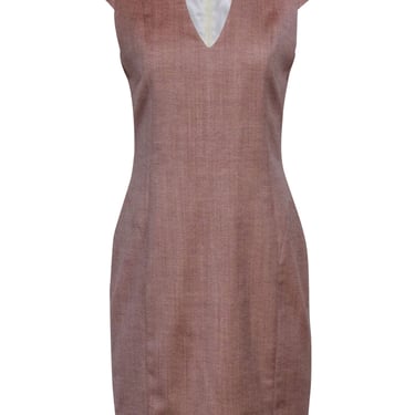 Reiss - Copper Wool Blend Sheath Dress Sz 8