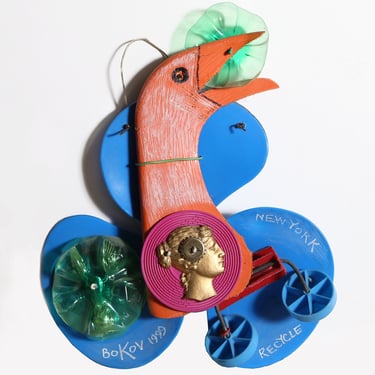 Recycle Bird Found Art Collage by Konstantin Bokov 