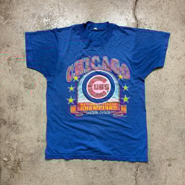 Vintage 1980s 1989 Chicago Cubs Nation League Made in USA 50/50 Single Stitch T Shirt - Medium 