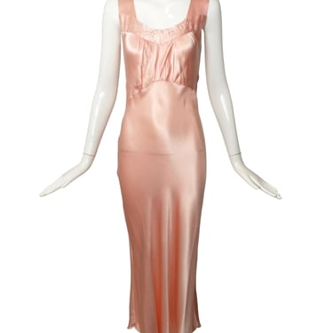 1940s AS IS Pink Satin Pegnoir Set, Size 6