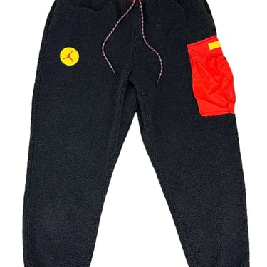 Vintage Jordan Flight Jumpman Black Fleece Pants XXL