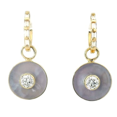 Maddison Blue Agate Cerclen Hoop Earrings