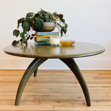 Green Mid Century Lazy Susan Coffee Table