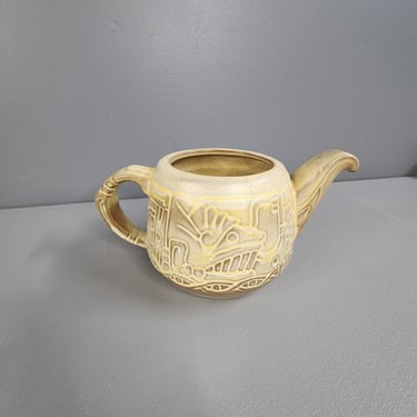 Frankoma Pottery Mayan Aztec Teapot 
