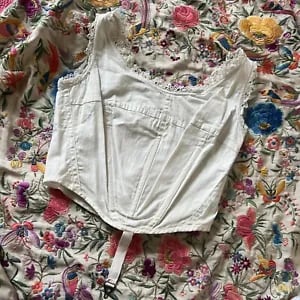 White Lace Cami 90s Lingerie Top Sheer Floral Camisole Ribbon