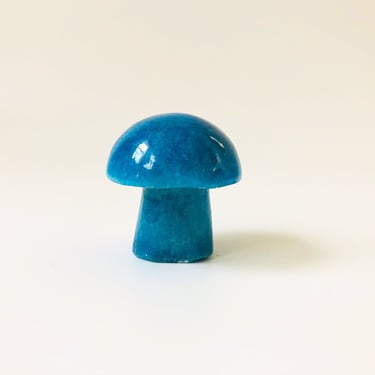 Vintage Blue Stone Mushroom 