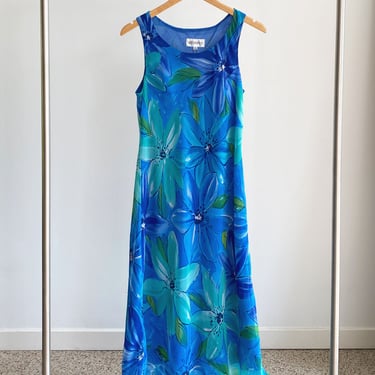 Blue Lilies Maxi Dress