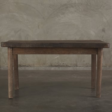 ANTIQUE EUROPEAN PLANK TOP FARM TABLE