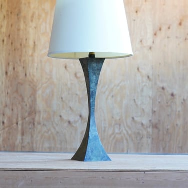 Hansen Patinated Hourglass Bronze Lamp 