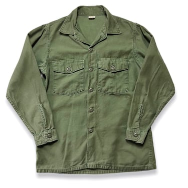 Vintage 1960s OG-107 US Army Utility Shirt ~ fits M ~ Military Uniform ~ 