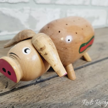 Wood Toothpick Pig Made in Japan 