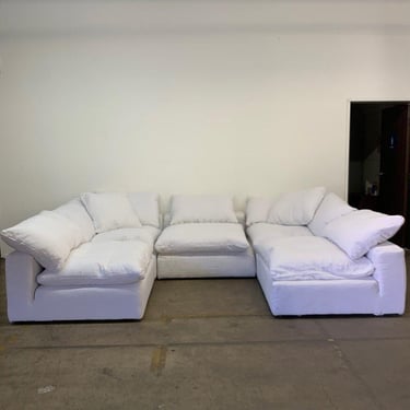 Contemporary Restoration Hardware Cloud U Sofa Sectional in Luxe Version- 5 Pieces 