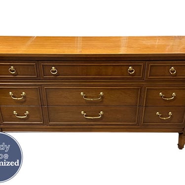 63.5&quot; Unfinished 9 Drawer United Vintage Dresser #08527
