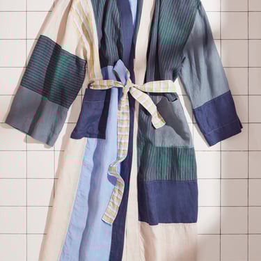 End Bits Bathrobe in Atlantic