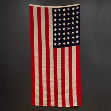 Large Vintage Wool American Flag with 48 Stars c.1940-1950