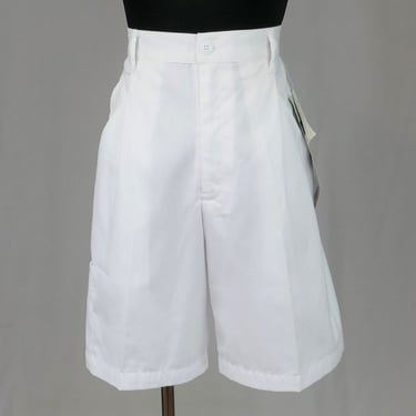 Vintage NWT White Cherokee Uniform Shorts - 25-30" waist - Deadstock Unworn - High Waisted - Stretch Twill - Vintage 1990s - Size 8 