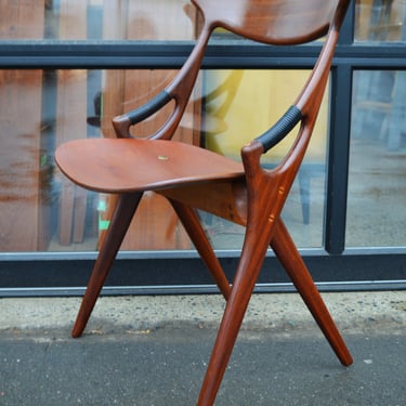 Teak Arne Hovmand-Olsen Sculptural Scissor Chair for Mogens Kold