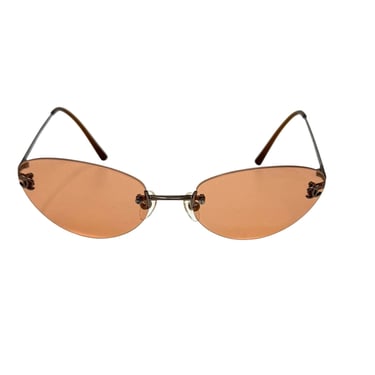 Chanel Orange Mini Rimless Sunglasses