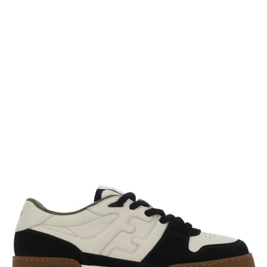 Fendi Women Multicolor Leather And Suede Fendi Match Sneakers