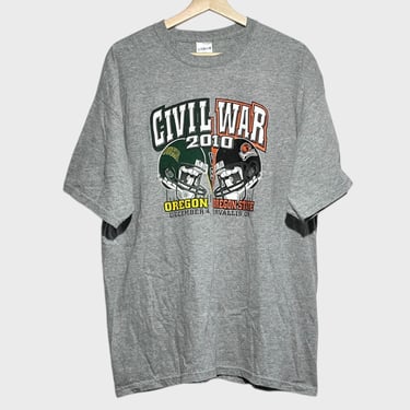 Oregon Ducks / Oregon State OSU Beavers Football 2010 Civil War Game Tee Shirt XL