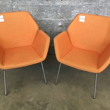 Orange Keilhauser Lounge Chair Pair (Seattle)