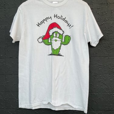 Happy Holidays Cactus Santa T-shirt