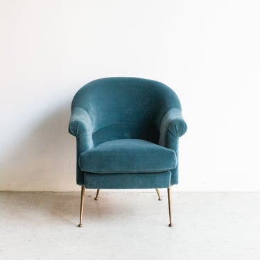 Mid-Century Velvet Arm Chair