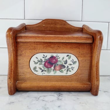 Vintage Pomerantz Wooden Recipe Box 