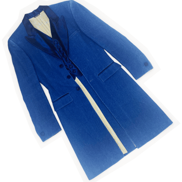 Jean Paul Gaultier 90s blue vest coat
