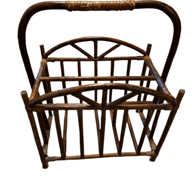 Mid-Century Ficks and Reed Style Bamboo Magazine Rack