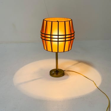 Mid century Danish table teak lamp 1960s Denmark 