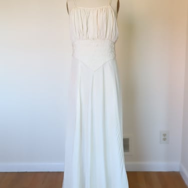 1950s Quilted Circle Bridal Gown
