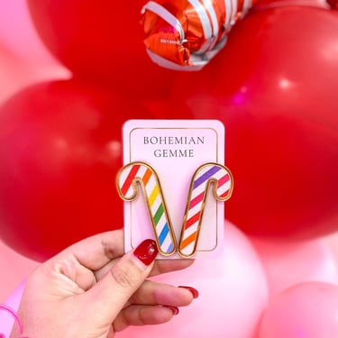 Rainbow Candy Cane Earrings