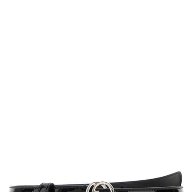 Gucci Women Black Leather Belt