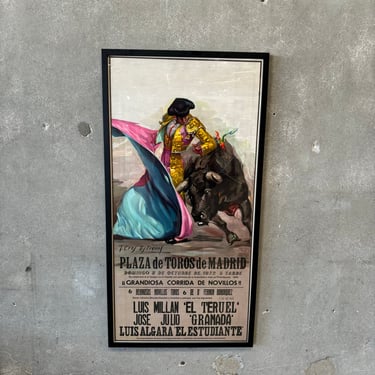 Mid Century Modern Spanish Bull Fighting Poster #1