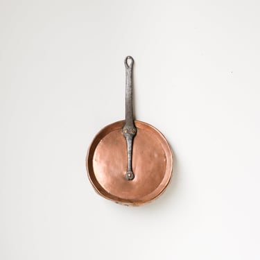 Stamped Antique Copper Pot Lid