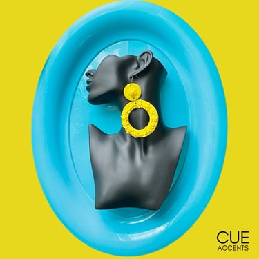 Circle Wallflower Drop Dangle Earrings | Statement Earrings | 3D Earrings | Hypoallergenic Earrings | Summer Vibes | Polymer Clay Earrings 