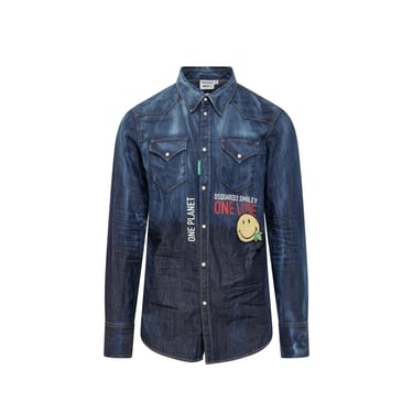 Dsquared2 X Smiley Denim Shirt Men