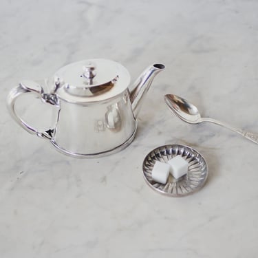 Engraved Christofle Silver Tea Pot