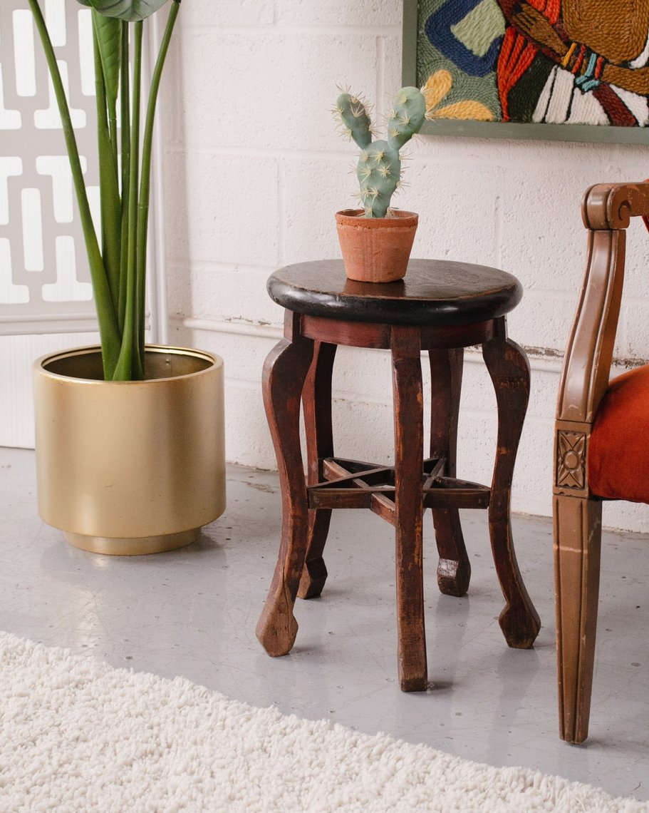 Wood Table / Stool / Plant Stand Sunbeam Vintage Highland Park